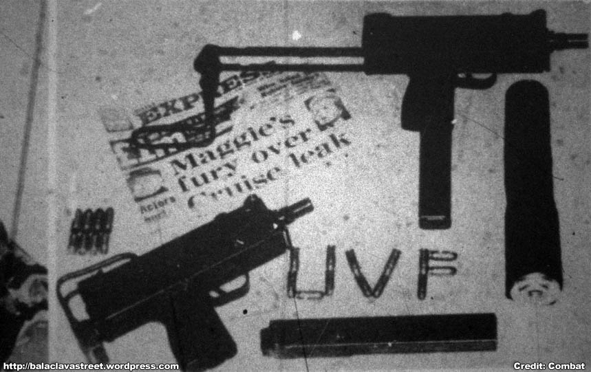 The UVF displays M10 sub-machineguns newly imported from Canada